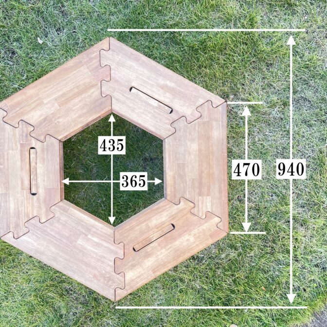 ブルズファクトリー　ブラックミニヘキサテーブル ブルズファクトリー/woodworking creator | ミニヘキサテーブル